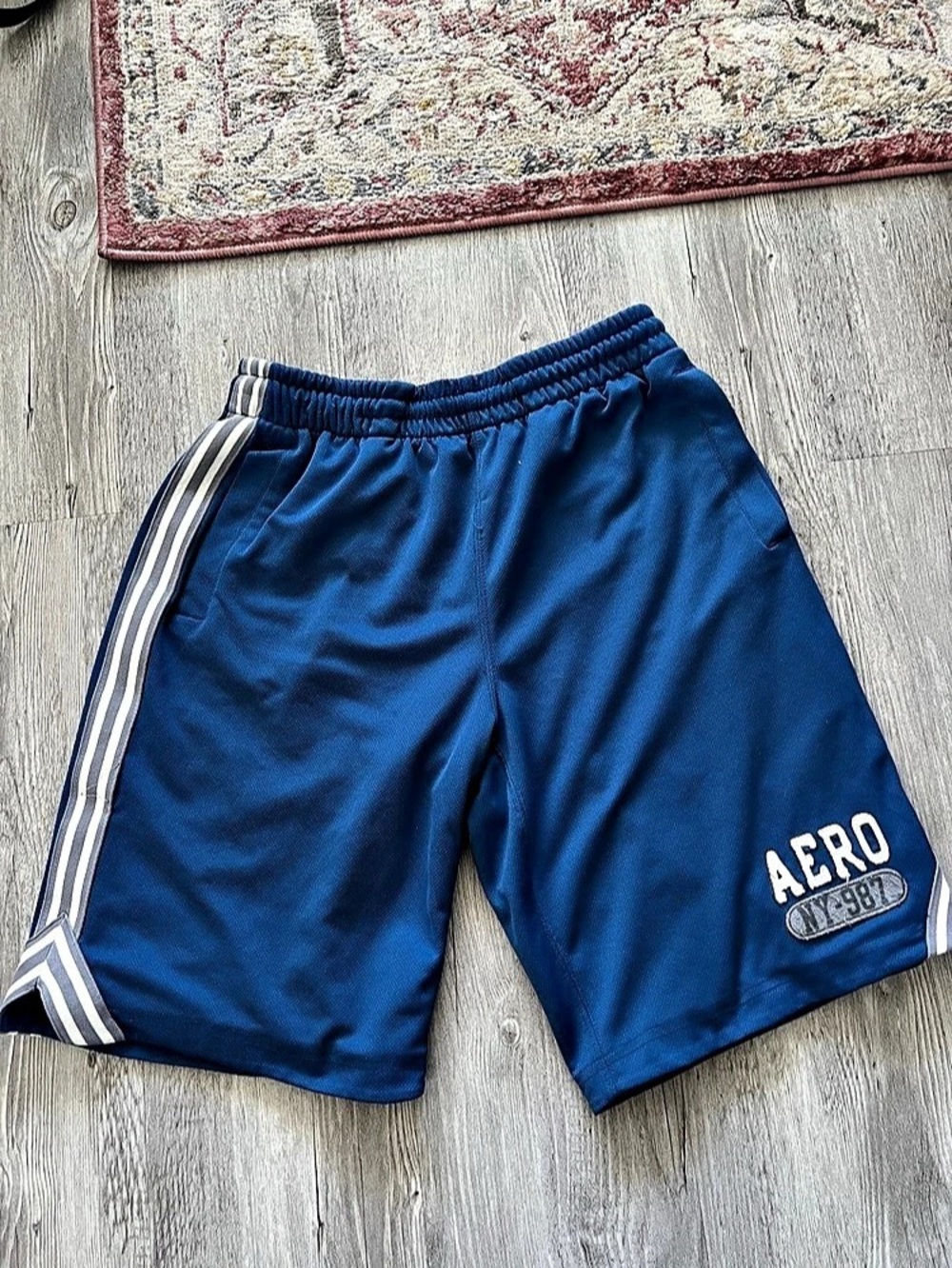 AERO Men's Blue Athletic Shorts